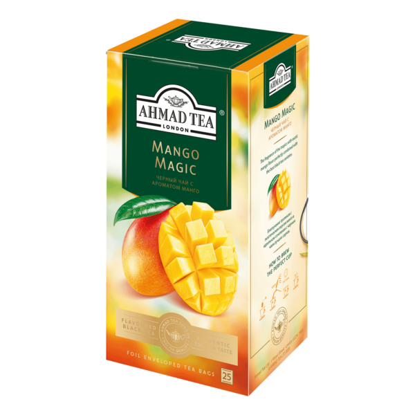 Чай черный Ahmad Tea Mango Magic со вкусом и ароматом манго в пакетиках 1,5 г x 25 шт