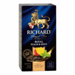 Чай черный байховый Richard Royal Персик и мята в пакетиках 1,7 г х 25 шт