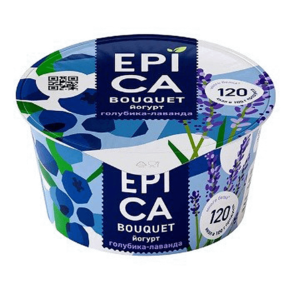 Йогурт Epica Bouquet голубика-лаванда 4,8% БЗМЖ