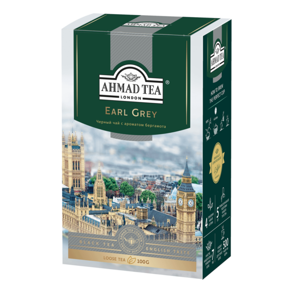 Чай черный Ahmad Tea Earl Grey с ароматом бергамота листовой