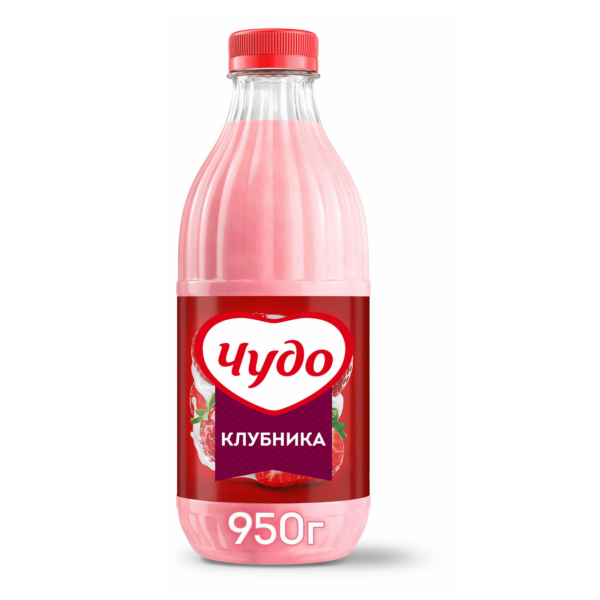 Молочный коктейль Чудо клубника 2% БЗМЖ