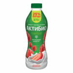 Биойогурт питьевой Актибио клубника-земляника 1,5%