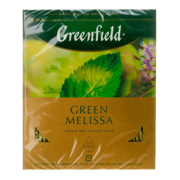 Чай зеленый Greenfield Green Melissa в пакетиках 1,5 г х 100 шт