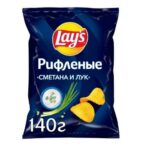 Чипсы картофельные Lay's сметана-лук 140 г