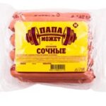 Сосиски Папа Может Сочные вареные 600 г